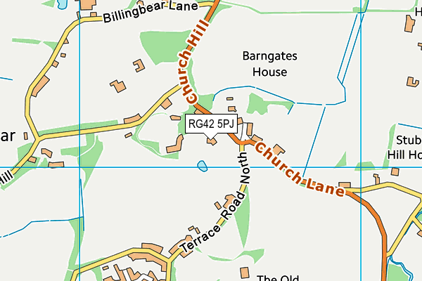 RG42 5PJ map - OS VectorMap District (Ordnance Survey) RG42 5PJ map - OS VectorMap District (Ordnance Survey)