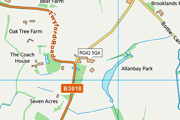 RG42 5QA map - OS VectorMap District (Ordnance Survey) RG42 5QA map - OS VectorMap District (Ordnance Survey)