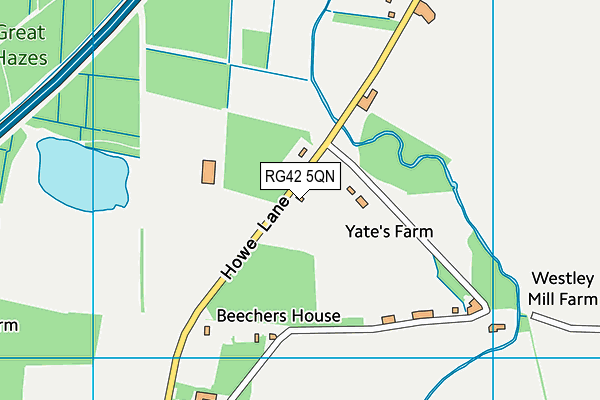 RG42 5QN map - OS VectorMap District (Ordnance Survey) RG42 5QN map - OS VectorMap District (Ordnance Survey)
