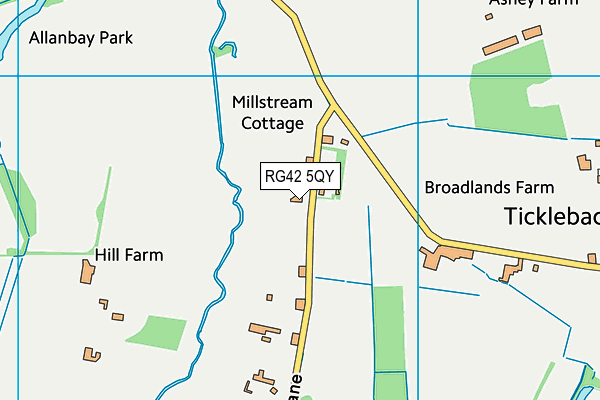 RG42 5QY map - OS VectorMap District (Ordnance Survey)