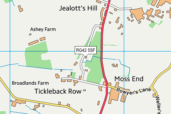RG42 5SF map - OS VectorMap District (Ordnance Survey) RG42 5SF map - OS VectorMap District (Ordnance Survey)