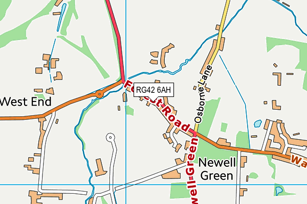RG42 6AH map - OS VectorMap District (Ordnance Survey) RG42 6AH map - OS VectorMap District (Ordnance Survey)