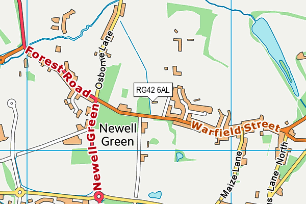 RG42 6AL map - OS VectorMap District (Ordnance Survey) RG42 6AL map - OS VectorMap District (Ordnance Survey)
