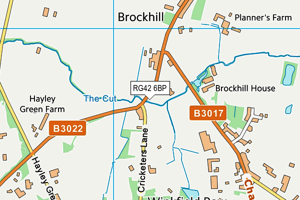 RG42 6BP map - OS VectorMap District (Ordnance Survey)