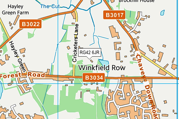 RG42 6JR map - OS VectorMap District (Ordnance Survey)