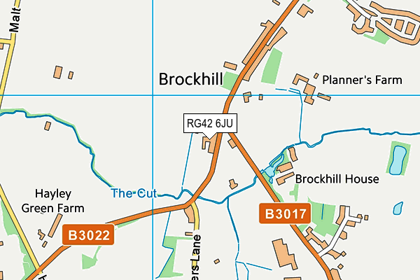 RG42 6JU map - OS VectorMap District (Ordnance Survey) RG42 6JU map - OS VectorMap District (Ordnance Survey)