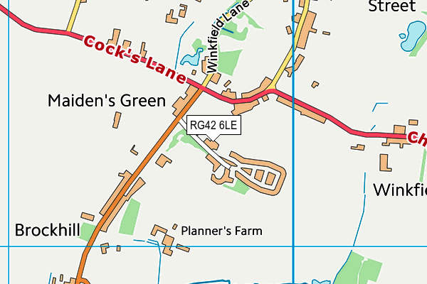 RG42 6LE map - OS VectorMap District (Ordnance Survey) RG42 6LE map - OS VectorMap District (Ordnance Survey)