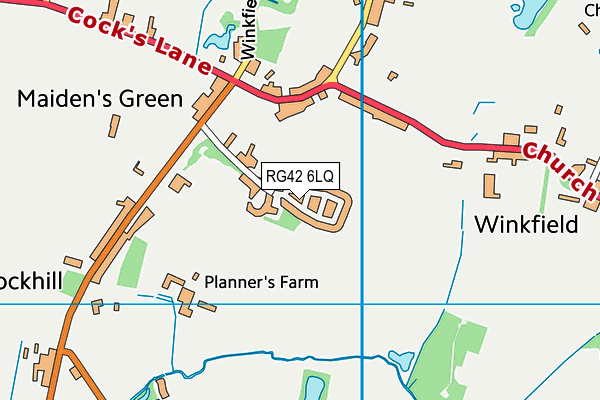 RG42 6LQ map - OS VectorMap District (Ordnance Survey) RG42 6LQ map - OS VectorMap District (Ordnance Survey)
