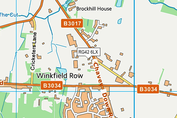 RG42 6LX map - OS VectorMap District (Ordnance Survey)
