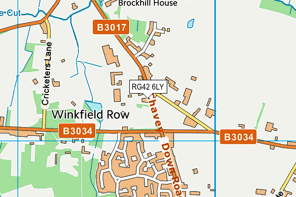 RG42 6LY map - OS VectorMap District (Ordnance Survey)