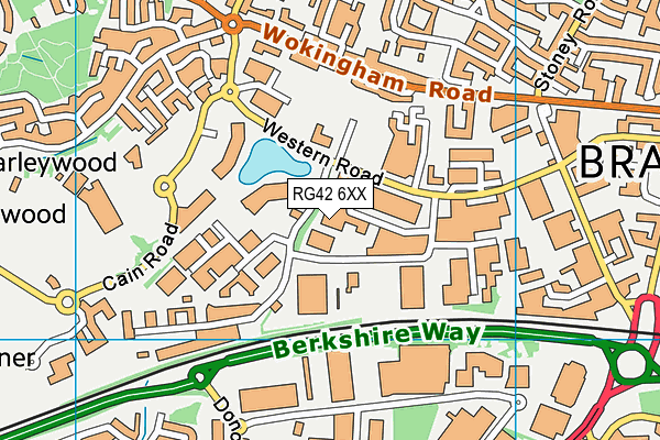 RG42 6XX map - OS VectorMap District (Ordnance Survey) RG42 6XX map - OS VectorMap District (Ordnance Survey)