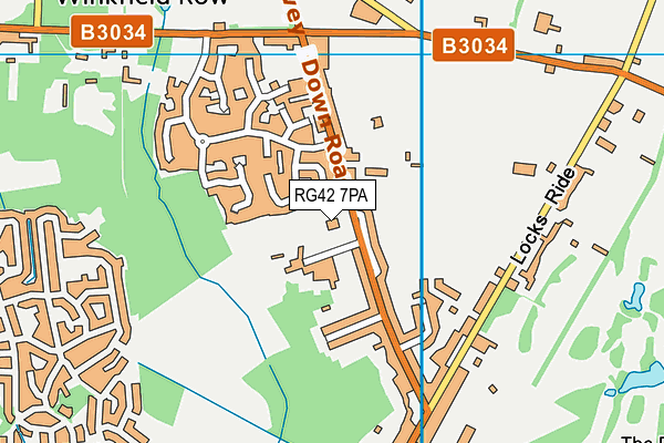 RG42 7PA map - OS VectorMap District (Ordnance Survey) RG42 7PA map - OS VectorMap District (Ordnance Survey)