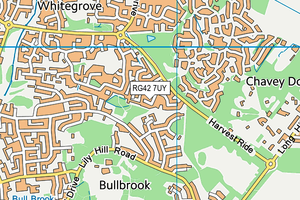 RG42 7UY map - OS VectorMap District (Ordnance Survey) RG42 7UY map - OS VectorMap District (Ordnance Survey)
