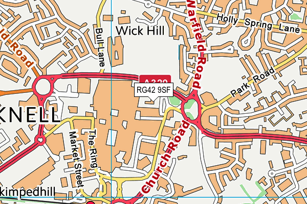 RG42 9SF map - OS VectorMap District (Ordnance Survey) RG42 9SF map - OS VectorMap District (Ordnance Survey)
