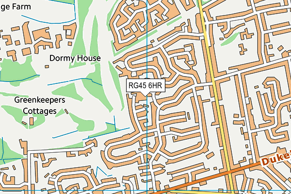 RG45 6HR map - OS VectorMap District (Ordnance Survey) RG45 6HR map - OS VectorMap District (Ordnance Survey)