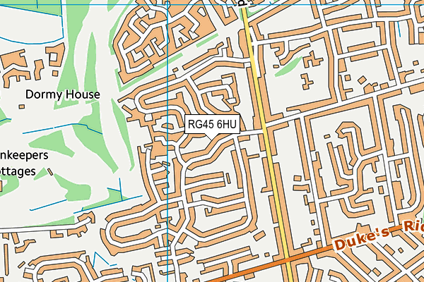 RG45 6HU map - OS VectorMap District (Ordnance Survey) RG45 6HU map - OS VectorMap District (Ordnance Survey)