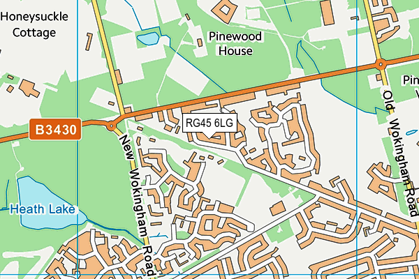 RG45 6LG map - OS VectorMap District (Ordnance Survey) RG45 6LG map - OS VectorMap District (Ordnance Survey)