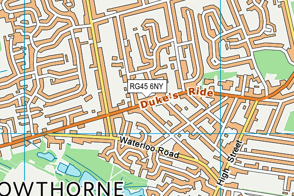 RG45 6NY map - OS VectorMap District (Ordnance Survey) RG45 6NY map - OS VectorMap District (Ordnance Survey)