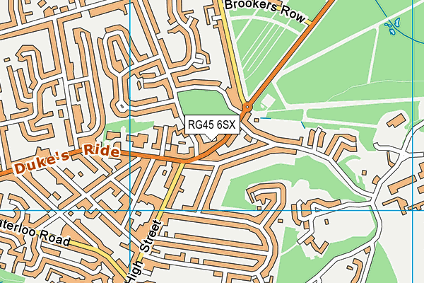 RG45 6SX map - OS VectorMap District (Ordnance Survey) RG45 6SX map - OS VectorMap District (Ordnance Survey)