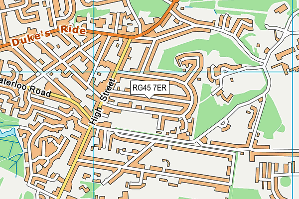 RG45 7ER map - OS VectorMap District (Ordnance Survey) RG45 7ER map - OS VectorMap District (Ordnance Survey)