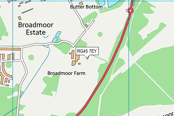 RG45 7EY map - OS VectorMap District (Ordnance Survey) RG45 7EY map - OS VectorMap District (Ordnance Survey)