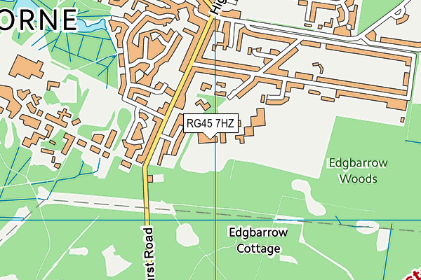 RG45 7HZ map - OS VectorMap District (Ordnance Survey) RG45 7HZ map - OS VectorMap District (Ordnance Survey)