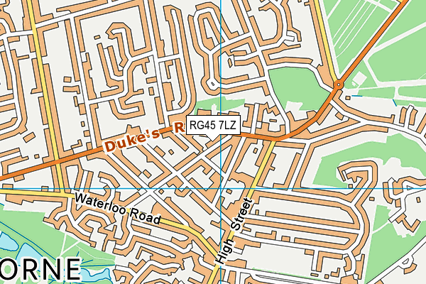 RG45 7LZ map - OS VectorMap District (Ordnance Survey) RG45 7LZ map - OS VectorMap District (Ordnance Survey)