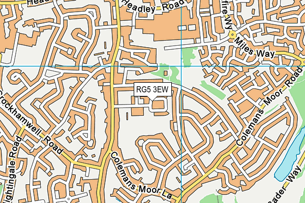 RG5 3EW map - OS VectorMap District (Ordnance Survey) RG5 3EW map - OS VectorMap District (Ordnance Survey)
