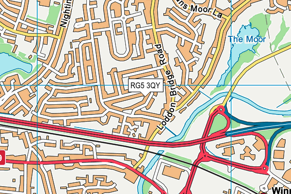 RG5 3QY map - OS VectorMap District (Ordnance Survey) RG5 3QY map - OS VectorMap District (Ordnance Survey)