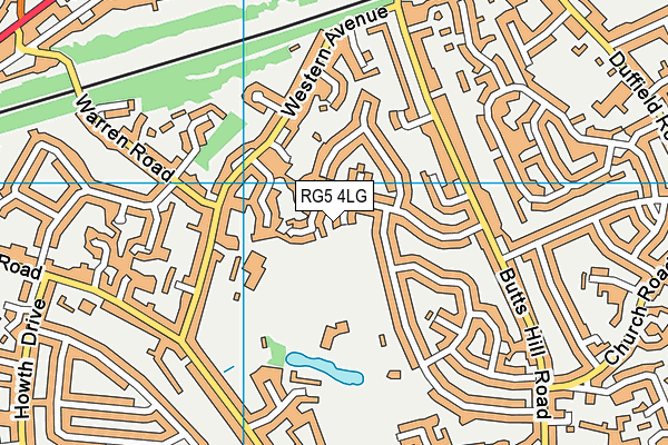 RG5 4LG map - OS VectorMap District (Ordnance Survey)