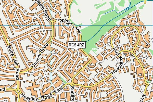 RG5 4RZ map - OS VectorMap District (Ordnance Survey) RG5 4RZ map - OS VectorMap District (Ordnance Survey)