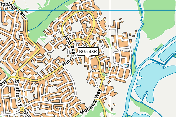RG5 4XR map - OS VectorMap District (Ordnance Survey) RG5 4XR map - OS VectorMap District (Ordnance Survey)