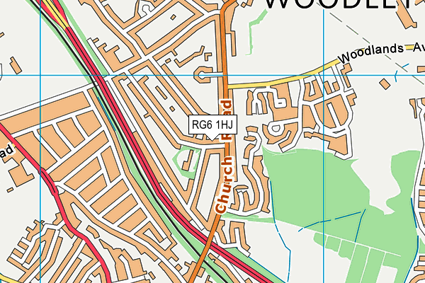 RG6 1HJ map - OS VectorMap District (Ordnance Survey)
