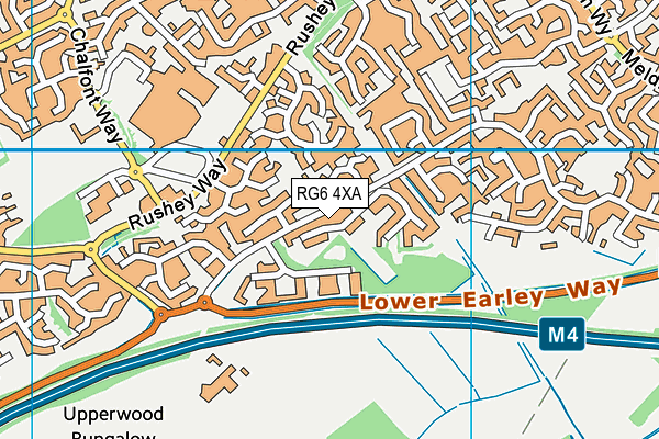 RG6 4XA map - OS VectorMap District (Ordnance Survey) RG6 4XA map - OS VectorMap District (Ordnance Survey)