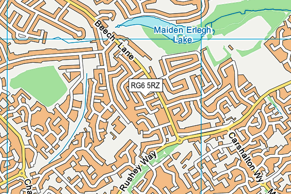 RG6 5RZ map - OS VectorMap District (Ordnance Survey) RG6 5RZ map - OS VectorMap District (Ordnance Survey)