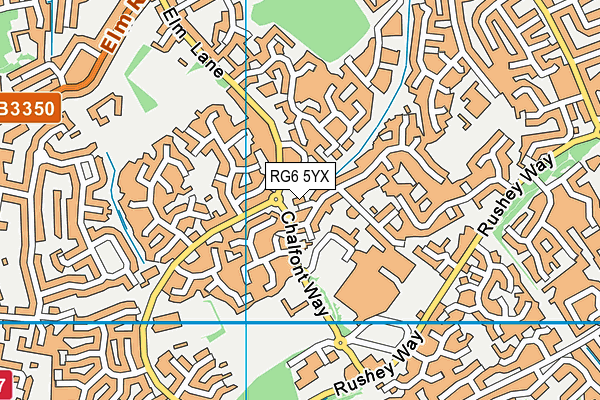 RG6 5YX map - OS VectorMap District (Ordnance Survey) RG6 5YX map - OS VectorMap District (Ordnance Survey)