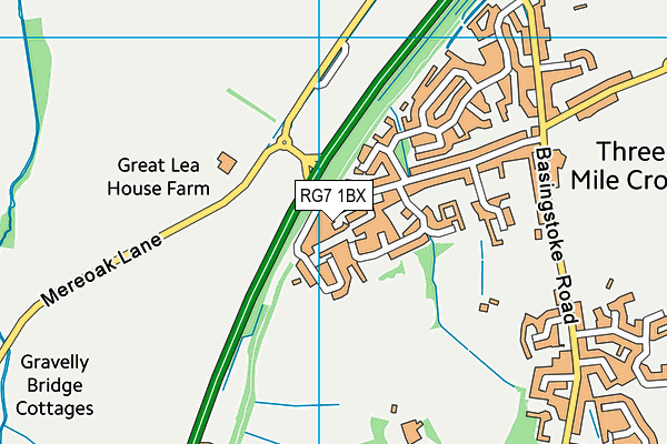 RG7 1BX map - OS VectorMap District (Ordnance Survey) RG7 1BX map - OS VectorMap District (Ordnance Survey)