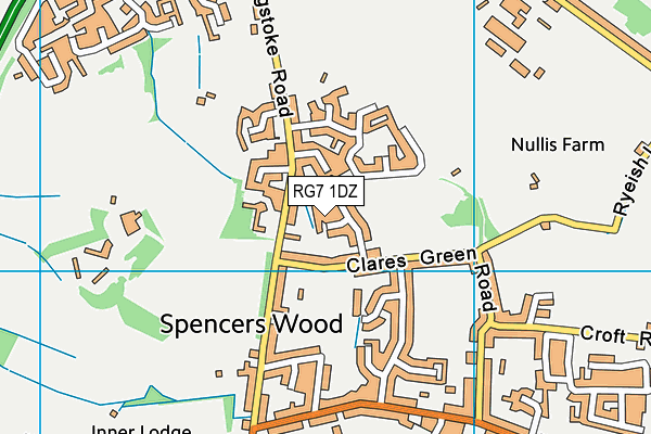 RG7 1DZ map - OS VectorMap District (Ordnance Survey) RG7 1DZ map - OS VectorMap District (Ordnance Survey)