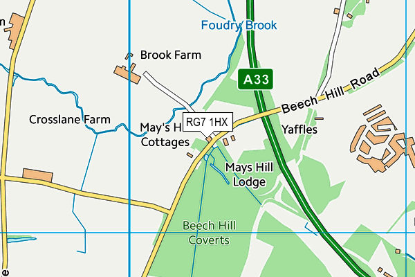 RG7 1HX map - OS VectorMap District (Ordnance Survey) RG7 1HX map - OS VectorMap District (Ordnance Survey)