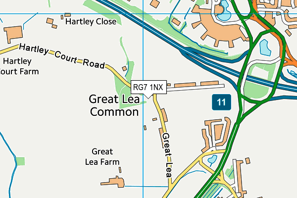 RG7 1NX map - OS VectorMap District (Ordnance Survey) RG7 1NX map - OS VectorMap District (Ordnance Survey)