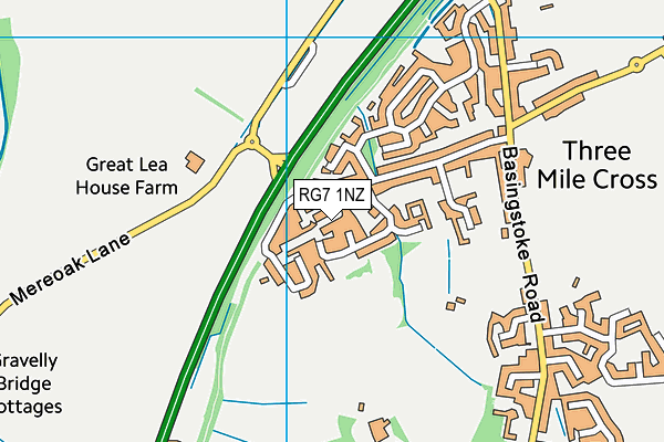 RG7 1NZ map - OS VectorMap District (Ordnance Survey)