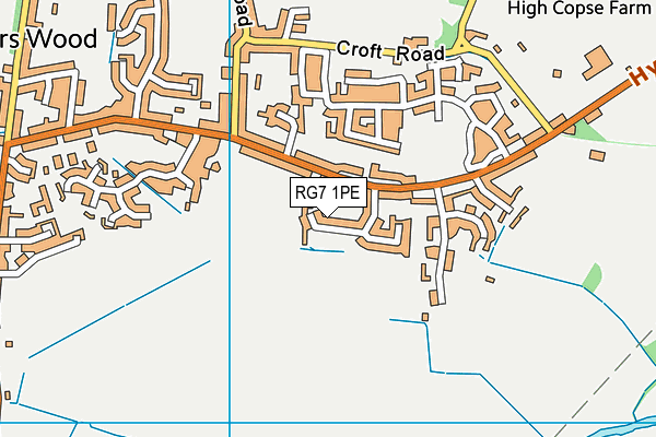 RG7 1PE map - OS VectorMap District (Ordnance Survey) RG7 1PE map - OS VectorMap District (Ordnance Survey)