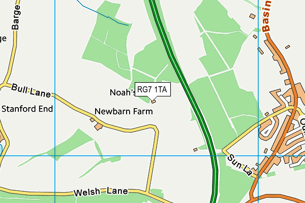 RG7 1TA map - OS VectorMap District (Ordnance Survey) RG7 1TA map - OS VectorMap District (Ordnance Survey)