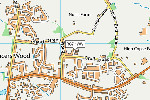 RG7 1WW map - OS VectorMap District (Ordnance Survey) RG7 1WW map - OS VectorMap District (Ordnance Survey)