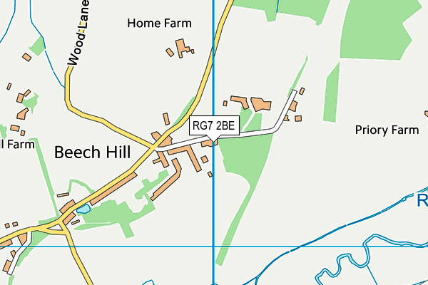 RG7 2BE map - OS VectorMap District (Ordnance Survey) RG7 2BE map - OS VectorMap District (Ordnance Survey)