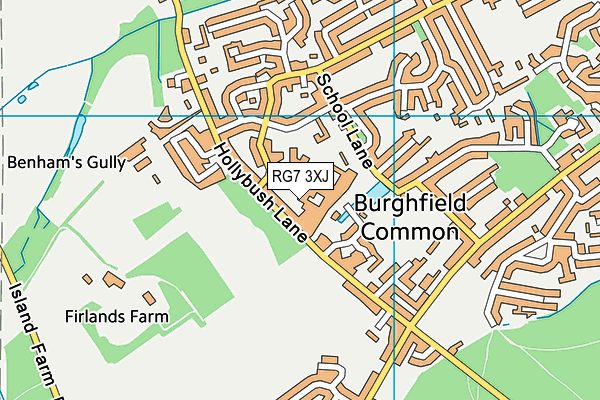 RG7 3XJ map - OS VectorMap District (Ordnance Survey)