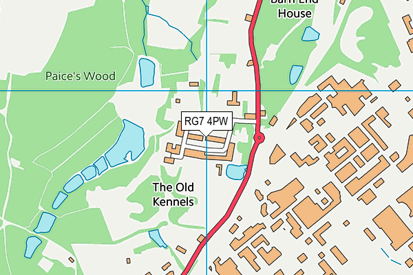 RG7 4PW map - OS VectorMap District (Ordnance Survey) RG7 4PW map - OS VectorMap District (Ordnance Survey)
