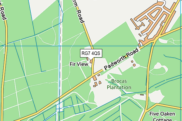 RG7 4QS map - OS VectorMap District (Ordnance Survey) RG7 4QS map - OS VectorMap District (Ordnance Survey)