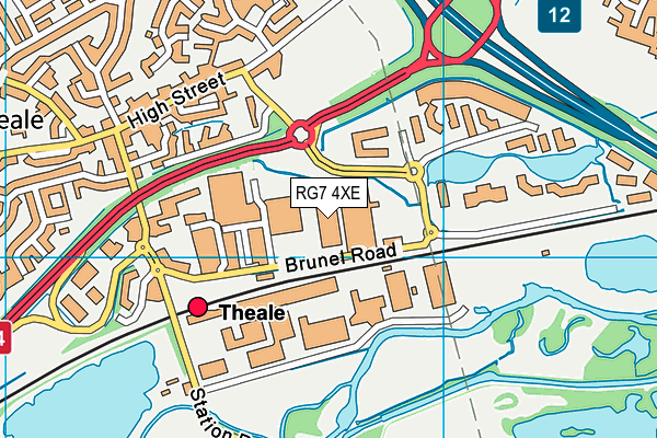 RG7 4XE map - OS VectorMap District (Ordnance Survey) RG7 4XE map - OS VectorMap District (Ordnance Survey)