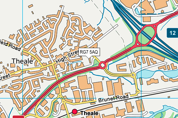 RG7 5AQ map - OS VectorMap District (Ordnance Survey) RG7 5AQ map - OS VectorMap District (Ordnance Survey)
